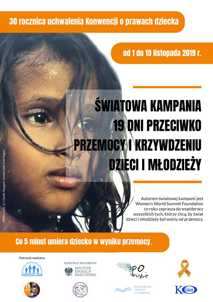 Światowa kampania – 19 dni przeciwko przemocy i&nbsp;krzywdzeniu dzieci i&nbsp;młodzieży