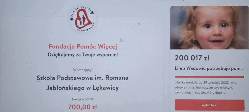 Akcja charytatywna dla Liliany Wójcik